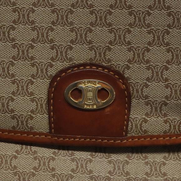 CELINE Macadam Canvas Hand Bag Beige Auth 115341 - Picture 14 of 16